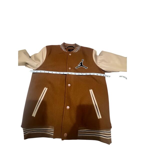 Jordan Kids' Varsity Jacket- Tan Size XL 13-15 Years Old - Picture 6 of 8